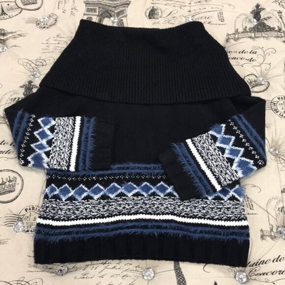 Caslon Fair Isle Convertible Cowl Neck Sweater - Picture 3 of 6